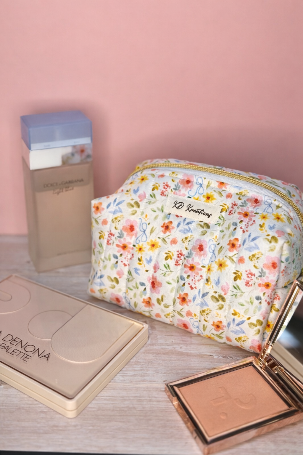 Spring Picnic & Bows Makeup Bag