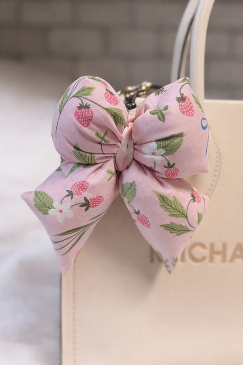 Berry & Bows Puff Bow Keychain