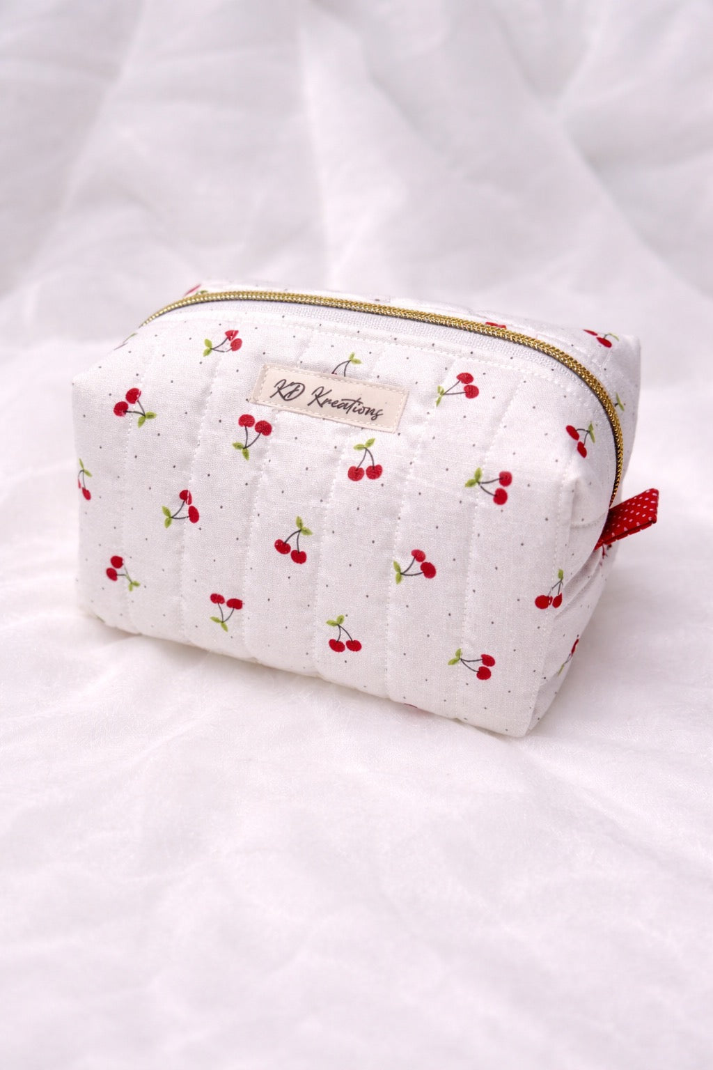 Cherry Red Makeup Bag